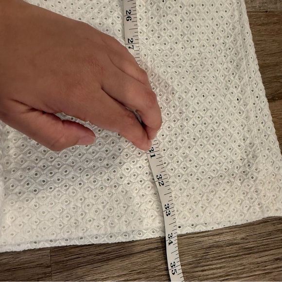 Paule Ka Sheath Dress Womens Sz 42 (US 10) White Eyelet Cotton Capsule Designer - Picture 11 of 12